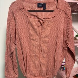 Daytrip Pink Textured Blouse
